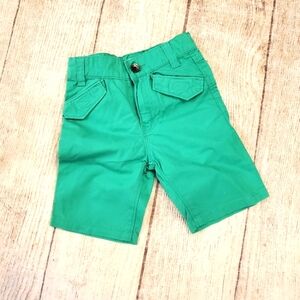 Hugo Boss green shorts, size 12 months